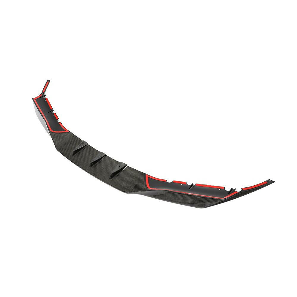 Carbon front lip, left three-quarter view, with the center ribs (RKP Style) – BMW F90 M5