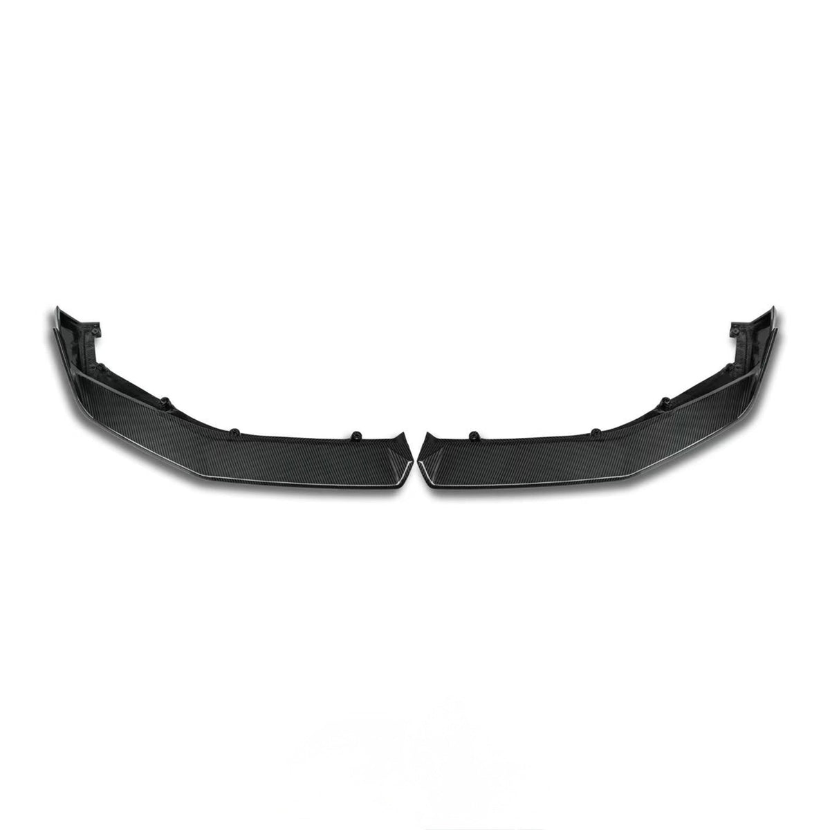 Two-piece carbon fiber front lip, split in the middle, front view (SQ Style V3) – BMW G90 M5