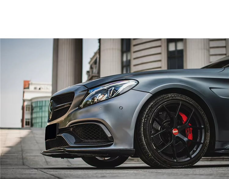 Első lökhárító beömlő díszlécek Carbon Fiber Mercedes-AMG C63 W205 | C205 – Középső alsó díszléc BKSS Style (1 db)