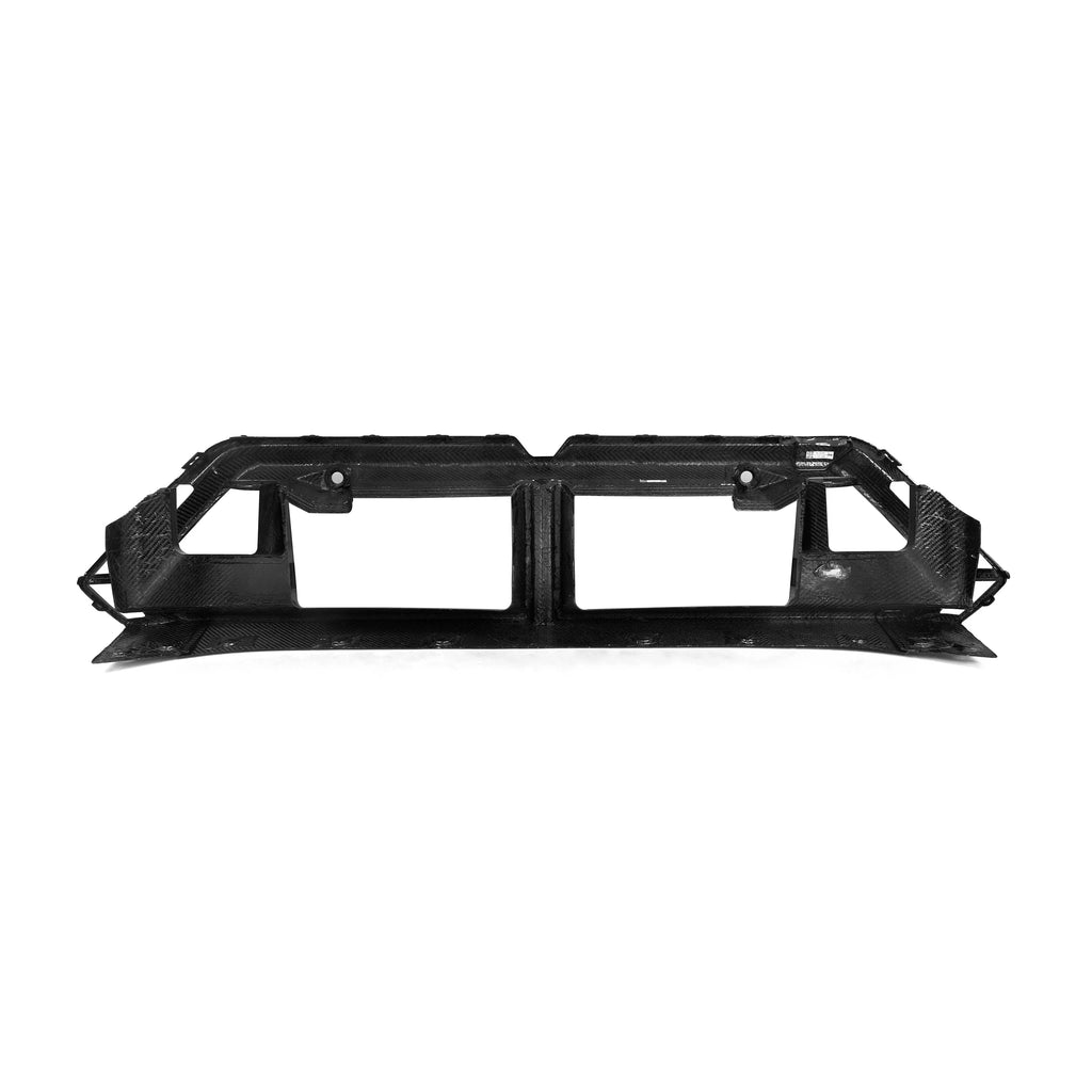 Carbon fiber center trim from behind and above, with the mounting tabs (OEM Style) – BMW G90 M5