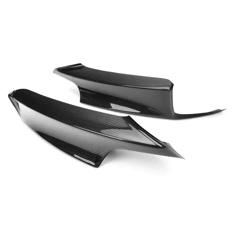 Carbon első lökhárító sarok splitterek oldalsó 3/4-es nézetből (MP Style) – BMW F30 3-as sorozat