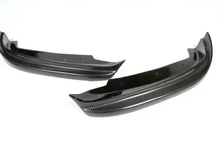 Carbon sarok splitter pár alap (nem M Sport) lökhárítóhoz, 3/4-es nézet – BMW F30 3-as sorozat