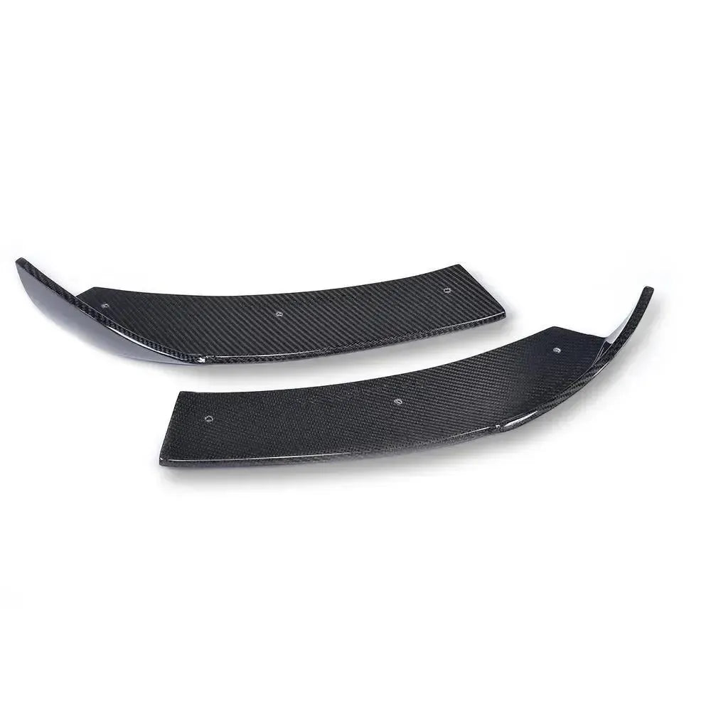 Két carbon sarok splitter az első lökhárítóhoz, felülnézetből (MP Style) – BMW F32 4-es sorozat