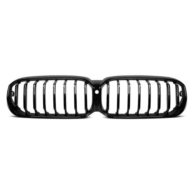 Single-slat gloss black LCI kidney grille, front view – BMW F90 M5 and G30 5 Series