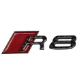 Carbon R8 hátsó embléma piros rombusz elemmel – Audi R8 4S