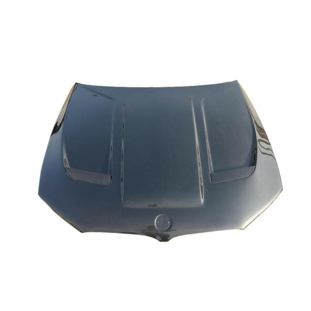 Carbon hood with two vents, top view, on a white background (CS Style) – BMW F90 M5 and G30 5 Series