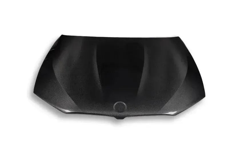 Exposed carbon hood, front view, on a white background (M5 Style) – BMW G30 5 Series