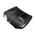 Vented carbon fiber hood from above, at an angle (PM Style) – BMW G90 M5