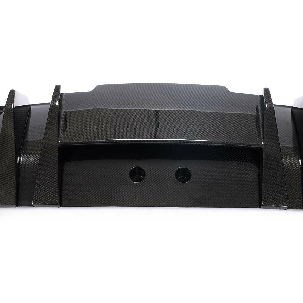 Carbon rear diffuser, top view, with clearly visible center bridge (VRS Style) – Audi R8 4S (2015–2018)