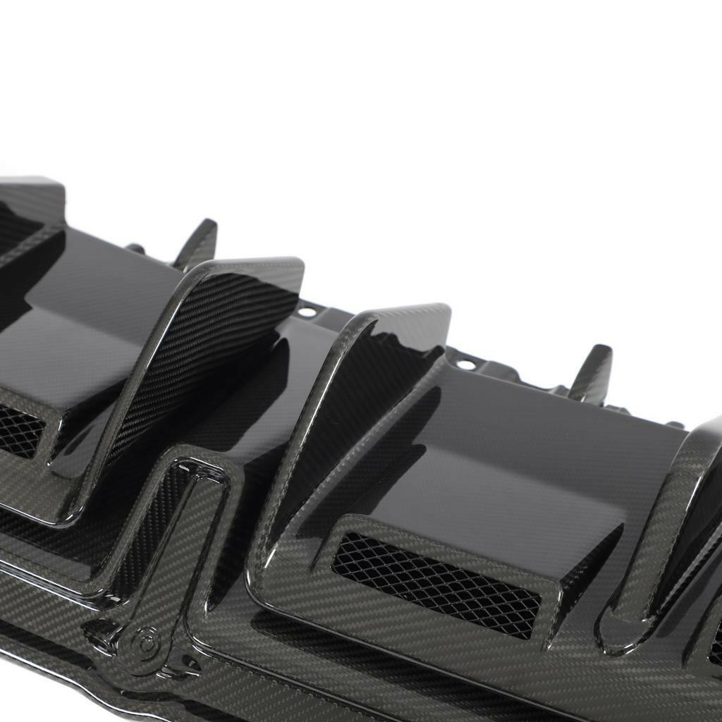 Close-up of carbon diffuser fins and mesh vents (Capristo Style) – Audi R8 4S Facelift