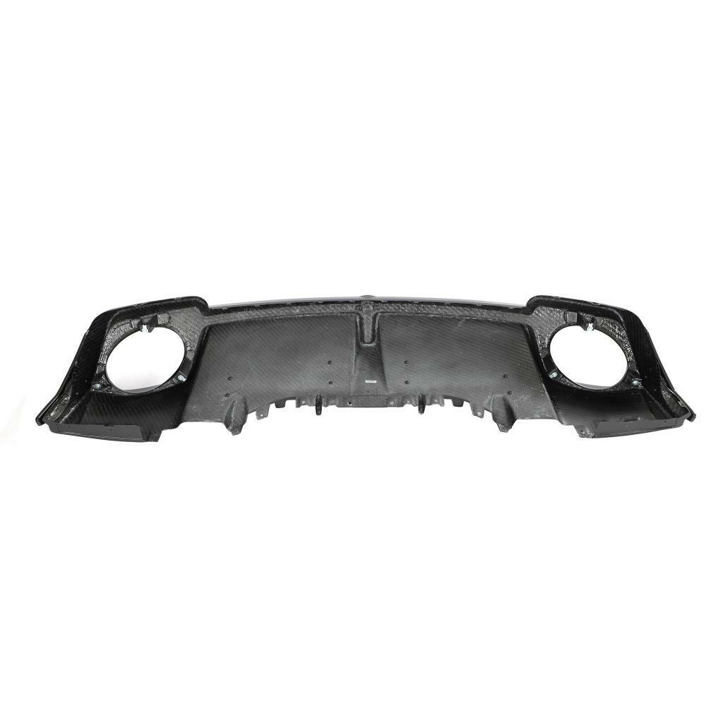 Full view of the carbon rear diffuser's back side on a white background (Capristo Style) – Audi R8 4S Facelift