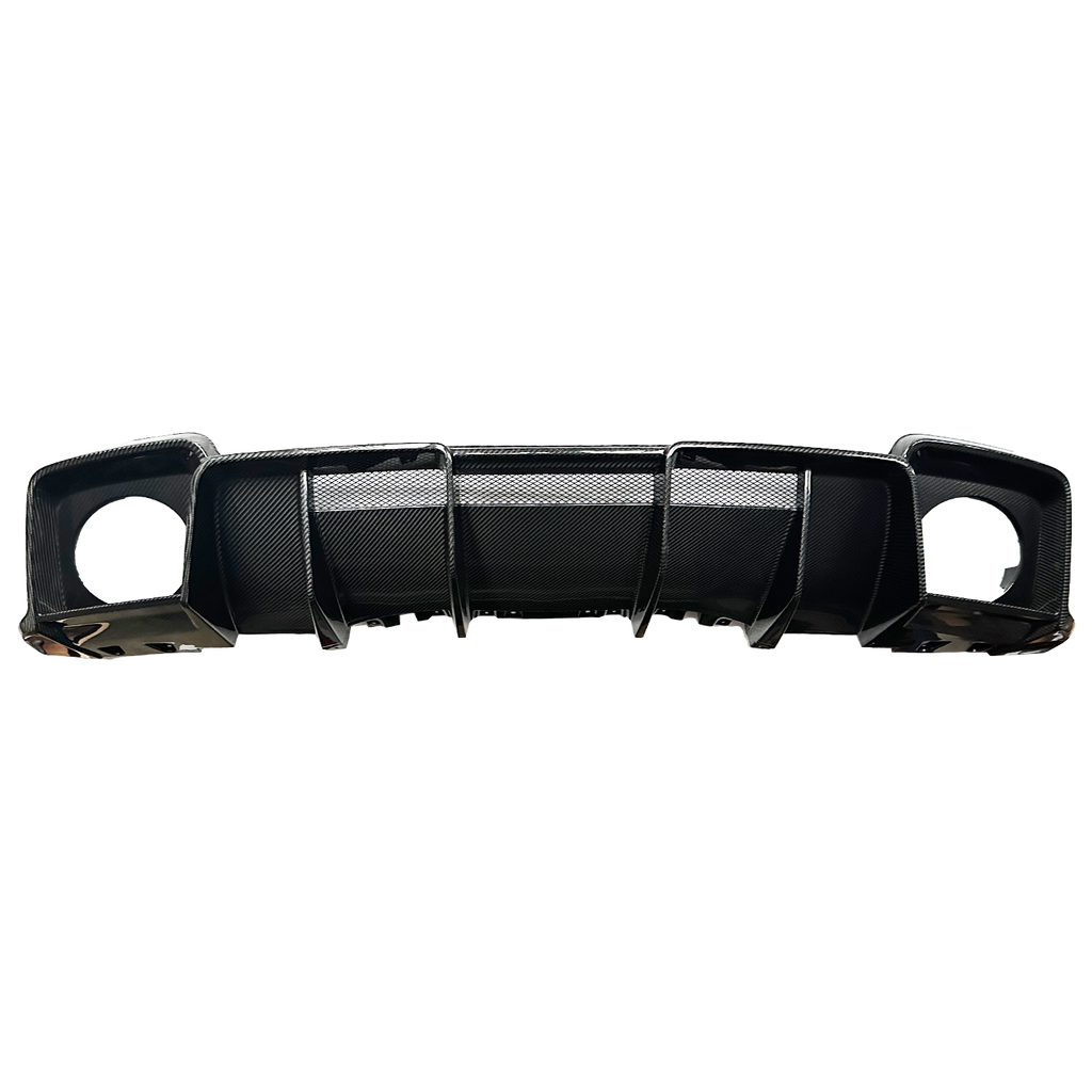 Carbon rear diffuser with integrated opening frames, rear view (Performance Style) – Audi R8 4S Facelift