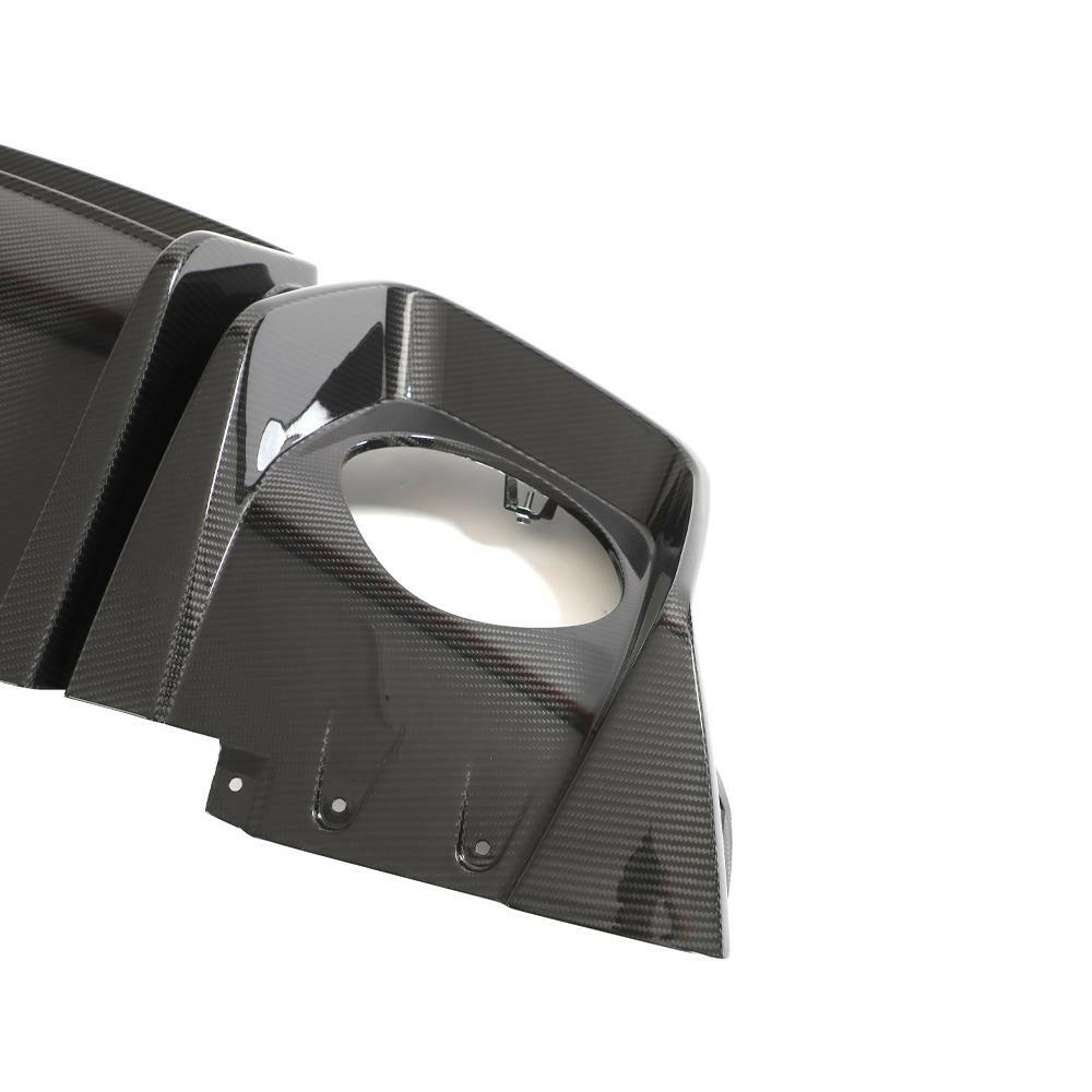 Close-up of the carbon rear diffuser's opening frame on a white background (Performance Style) – Audi R8 4S Facelift