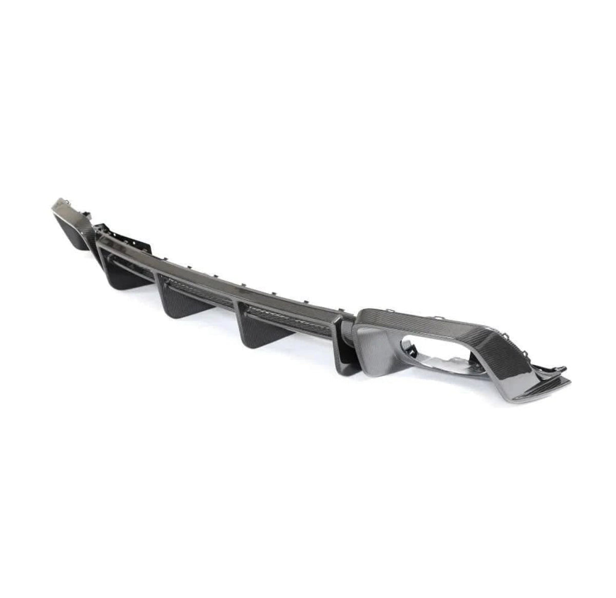 Carbon rear diffuser, low side three-quarter view (Performance Style) – Audi R8 4S Facelift