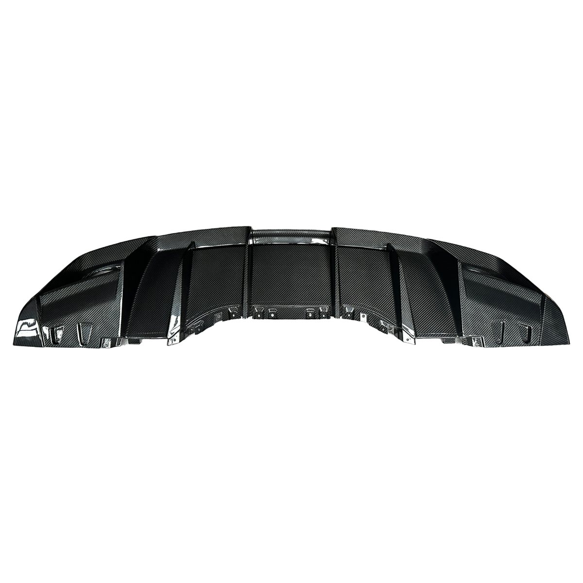 Carbon rear diffuser photographed from above and behind (Performance Style) – Audi R8 4S Facelift