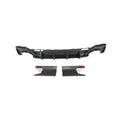 Háromrészes carbon hátsó diffúzor (főelem + két oldalelem) hátulnézetből (Euro V1 Style) – Audi RS6 C8 / RS7 C8