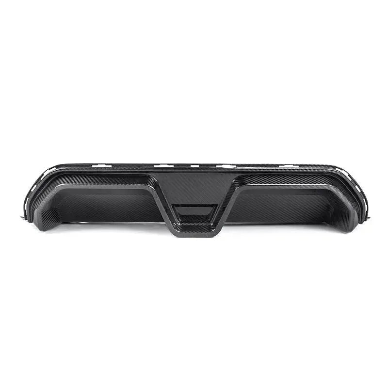 Carbon rear diffuser from behind, with center cutout, without brake light (CS Style) – BMW F90 M5