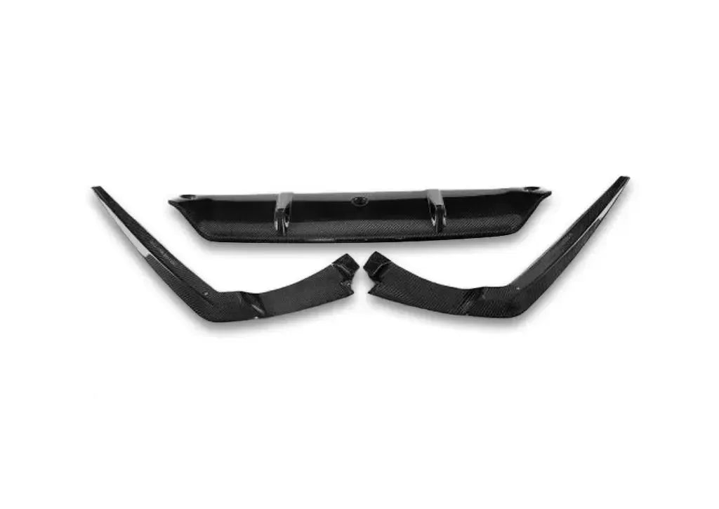 Three-piece carbon rear diffuser with separate pieces (V Style) – BMW G30 5 Series