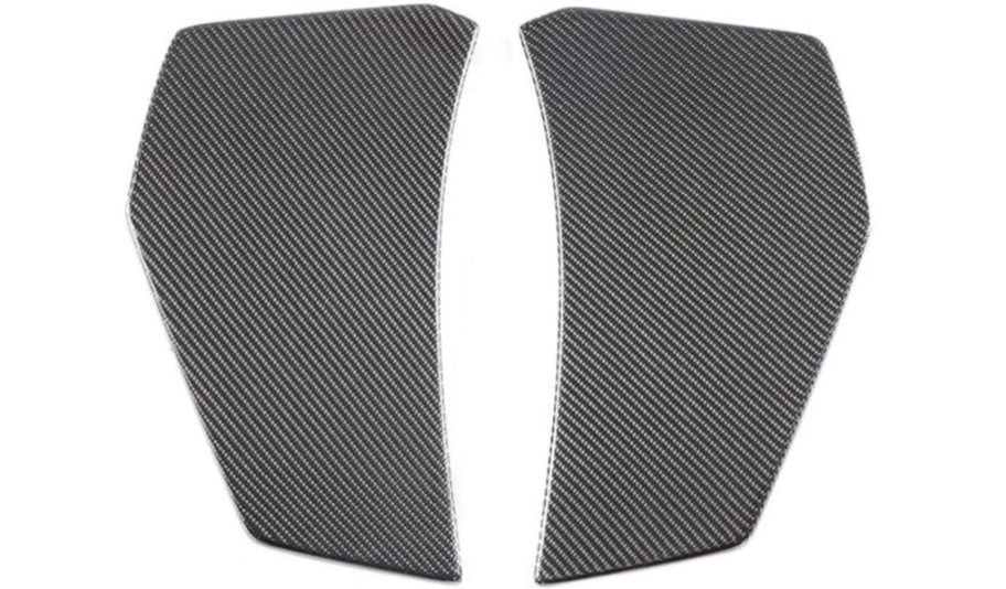 2 db lapos carbon fiber hátsó oldallap (spats) elölnézetben – Audi R8 4S (2015–2018)