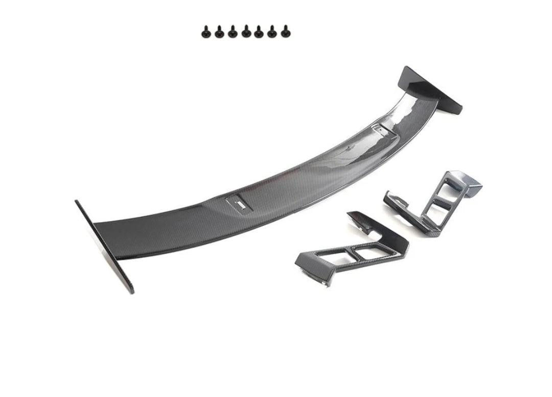 Véglapos carbon hátsó szárny két tartóval és csavarokkal (Endplate Style) – Audi R8 4S Facelift
