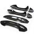Carbon door handle cover set: 4 covers and 2 end caps, for cars with handle sensors – Audi RS6 Avant C8