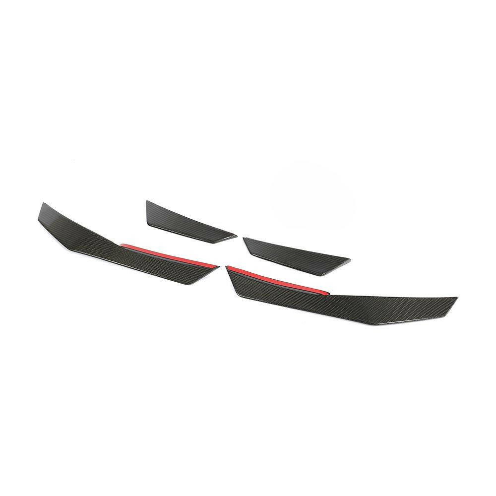 4 carbon első canard piros ragasztószalaggal (Performance Style) – Audi R8 4S (2015–2018)