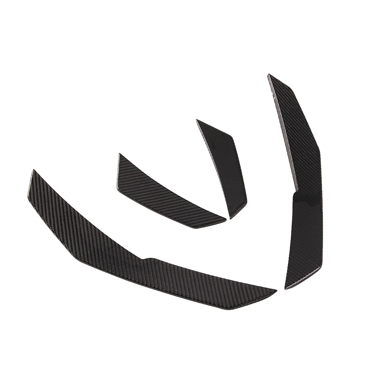 4 db carbon első canard, 2 hosszú lépcsős és 2 rövid, ferde nézet (Sport Style) – Audi R8 4S (2015–2018)