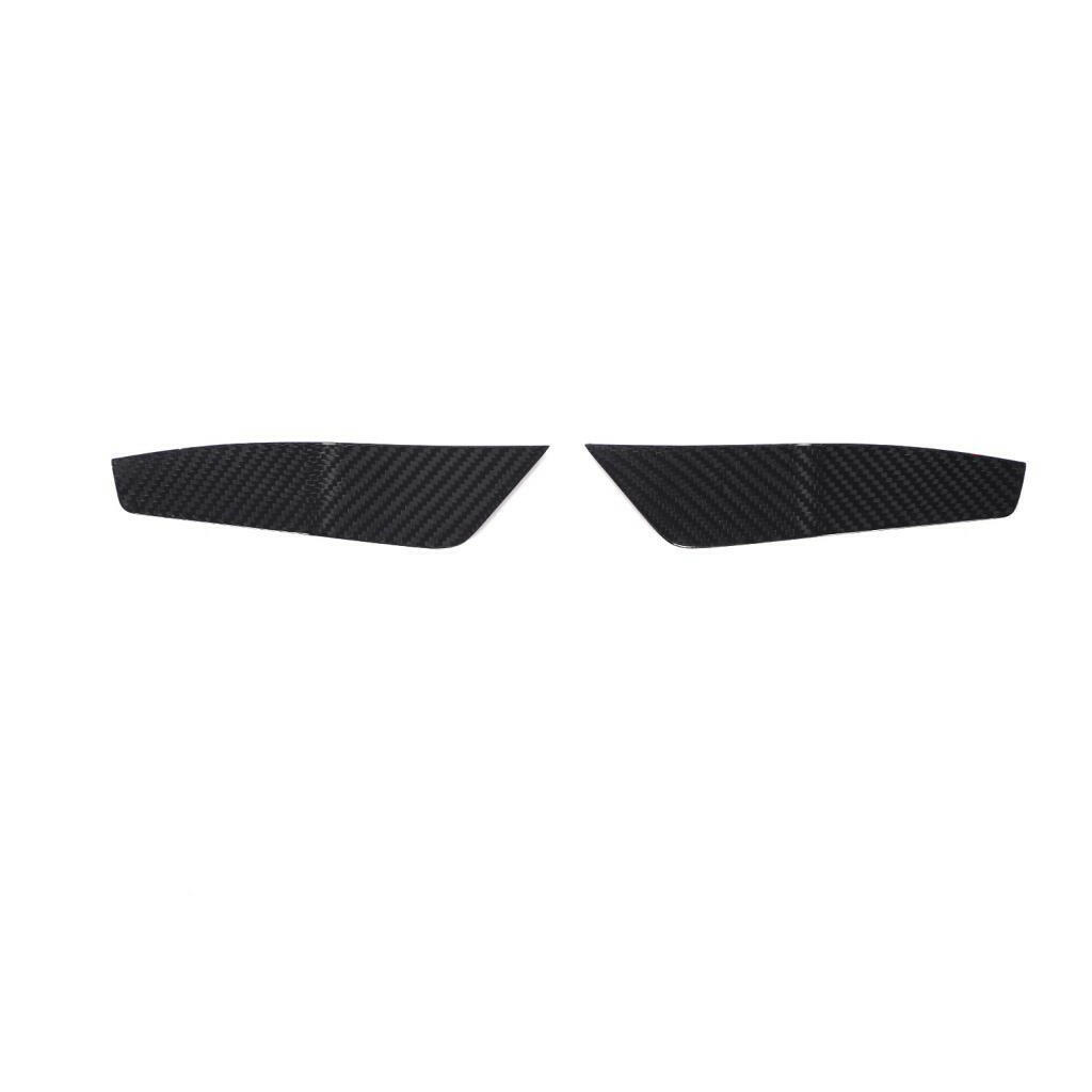 Mirror-symmetrical carbon front canard pair photographed from above (Euro V1 Style) – Audi RS6 C8 / RS7 C8