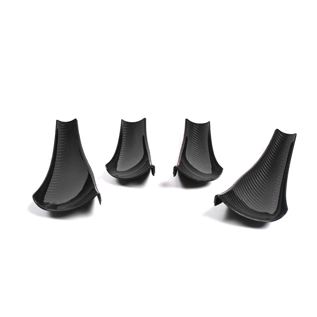 Carbon fiber légterelők a lökhárító sarkaira (canards, AD Style) – BMW G87 M2