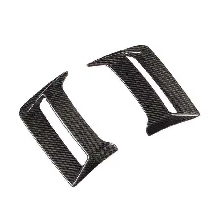 Black carbon fiber légterelők canards side mirror cover trim pieces with textured weave for bmw m3 kipufogó rendszer