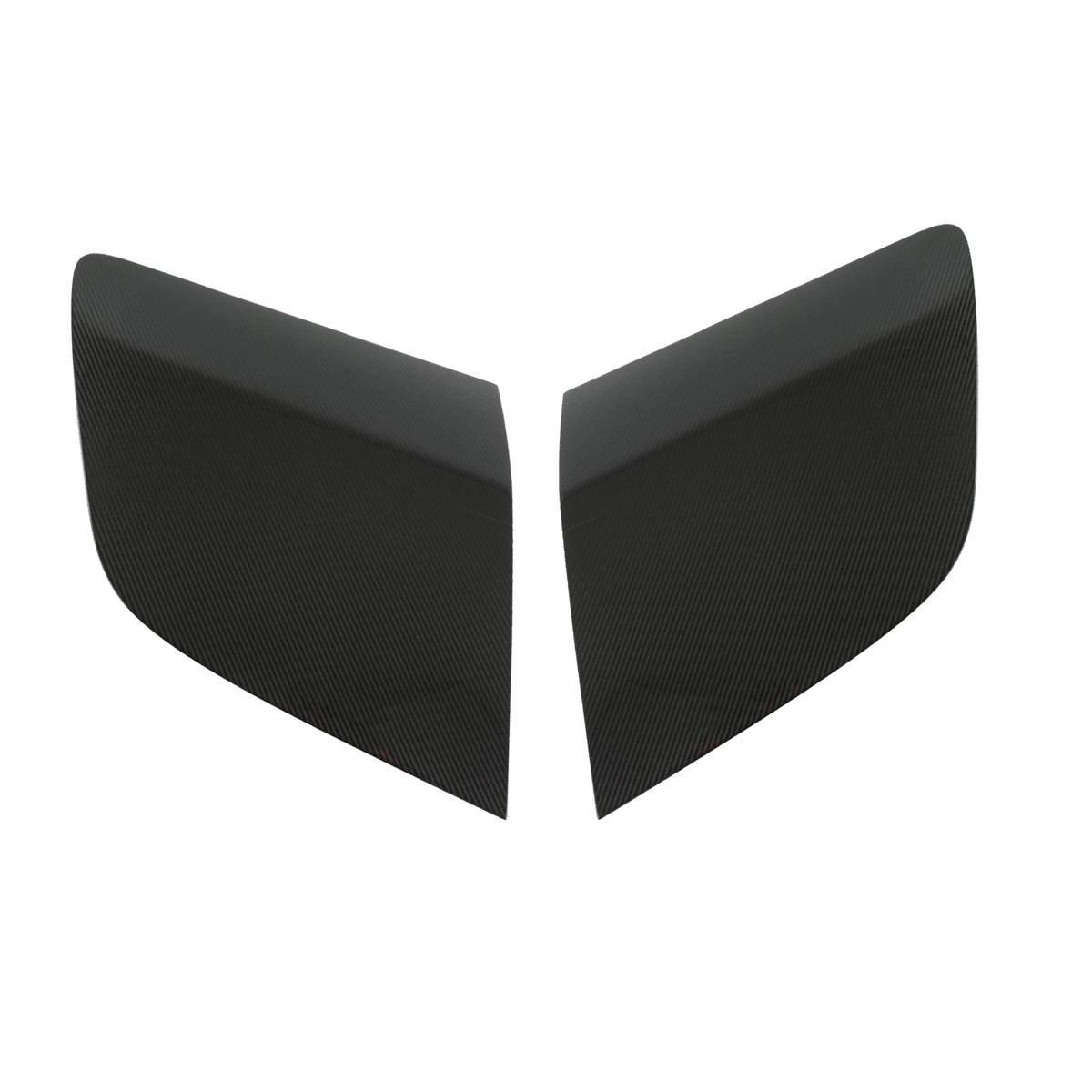 Két sima carbon side blade borítás fehér háttér előtt (OEM Style) – Audi R8 4S