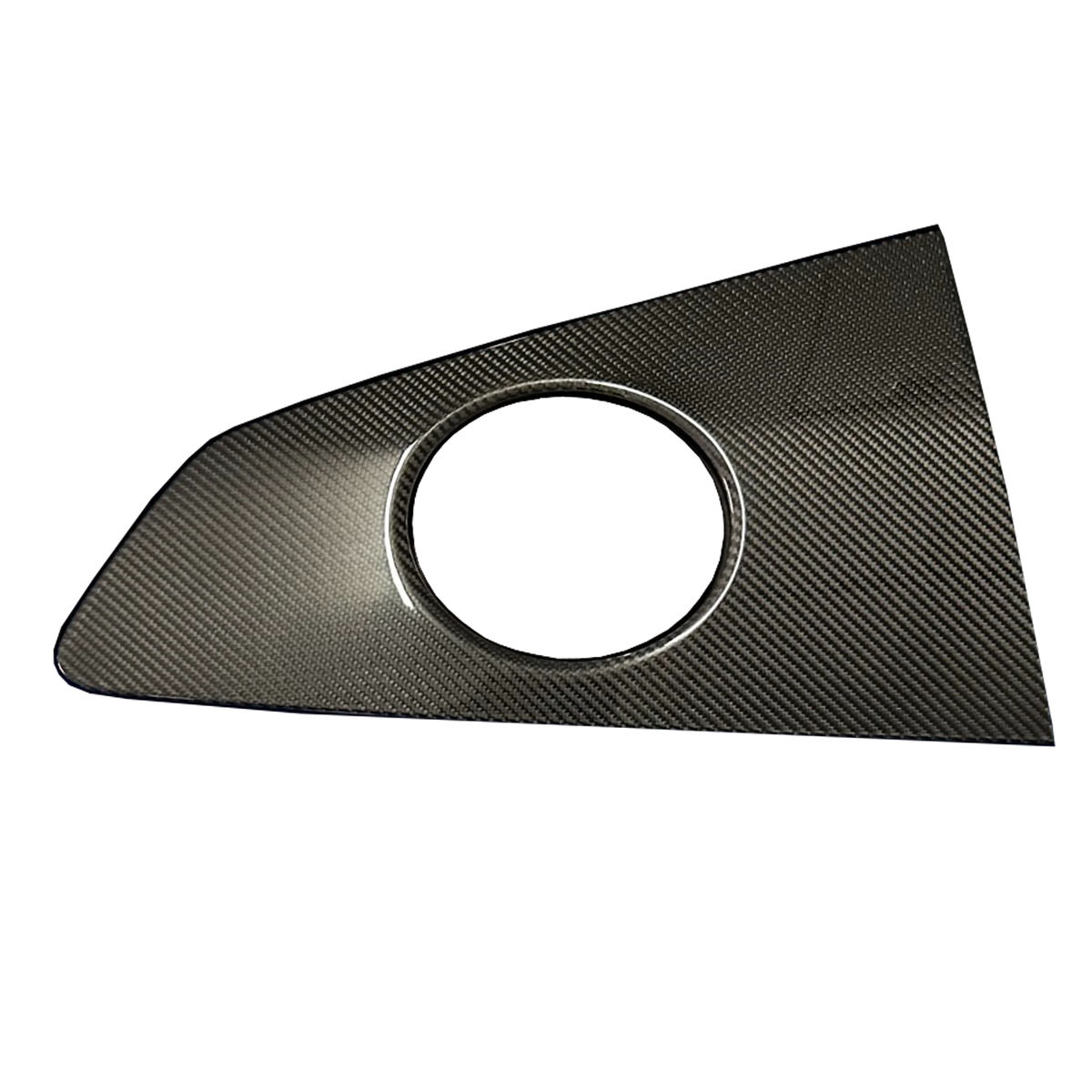 Carbon side blade felső borítás kerek kivágással, fehér háttér előtt – Audi R8 4S