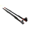 Two carbon side skirt extensions with rear endplates, on a white background (Euro V1 Style) – Audi RS6 C8 / RS7 C8