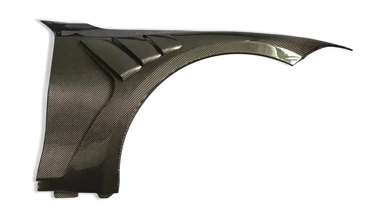 Fekete carbon fiber sárvédő ív bmw g80 g81 m3 és g82 g83 m4 modellekhez integrált szellőzővel kipufogó rendszerhez