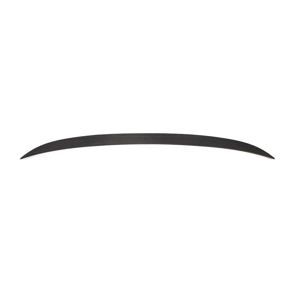 Slim carbon trunk spoiler, rear view, on a white background (M Style) – BMW F90 M5