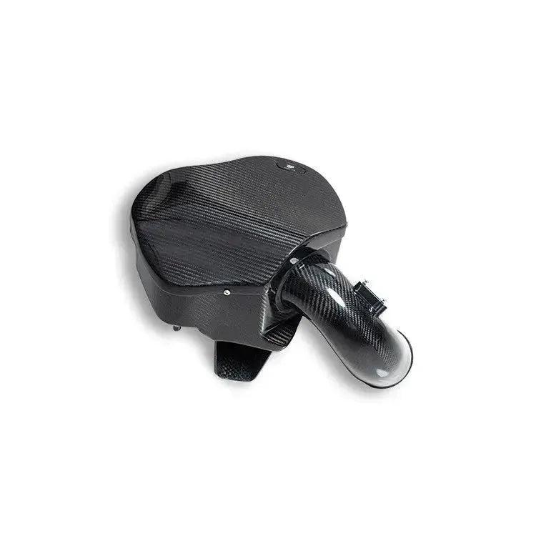 Enclosed carbon airbox for the B48 engine, 3/4 view – BMW F30 330i / F32 430i