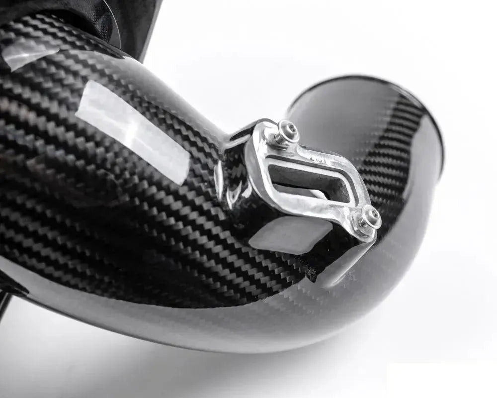 Close-up of the carbon intake pipe with sensor port, for the B58 engine – BMW F30 340i / F32 440i