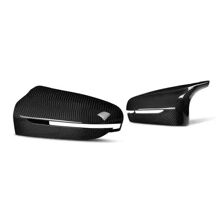 Carbon fiber M-style mirror caps, 2 pcs, outer side view – BMW F90 M5